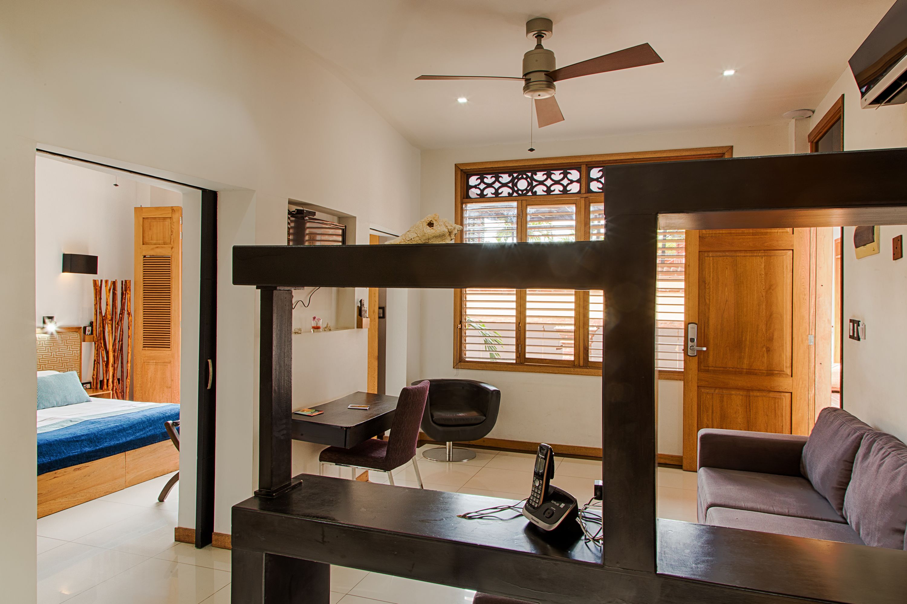 suite | living room | 32-inch lcd tv with satellite channels, tv, tablet