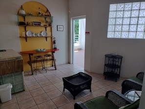 Comfort Studio Suite, Private Bathroom, Partial Sea View (The Surf Shack) | Living area