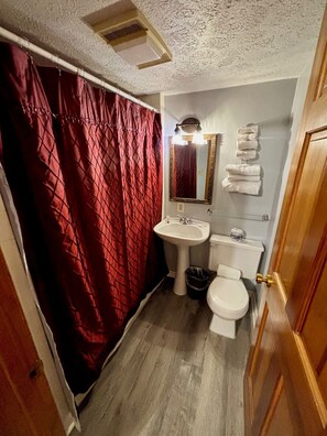 Deluxe Double Room, 2 Double Beds | Bathroom | Combined shower/tub, free toiletries, hair dryer, towels - Hotel Gunter (Frostburg)