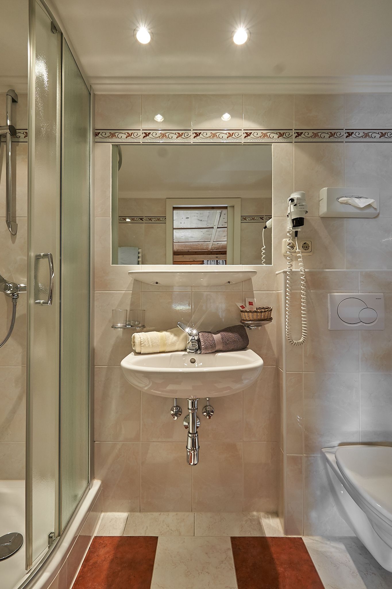 apartment, 2 bedrooms, balcony, mountain view | bathroom | shower, free toiletries, hair dryer, towels