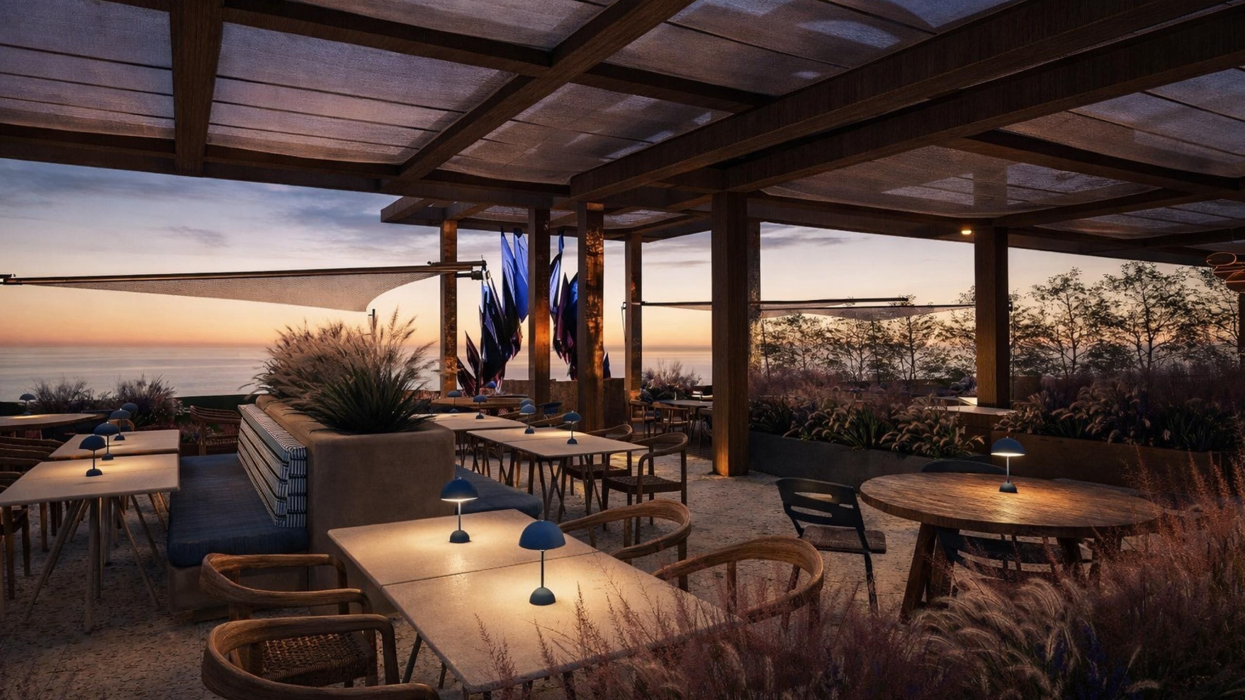 4 bars, bar en bord de piscine, bar de plage