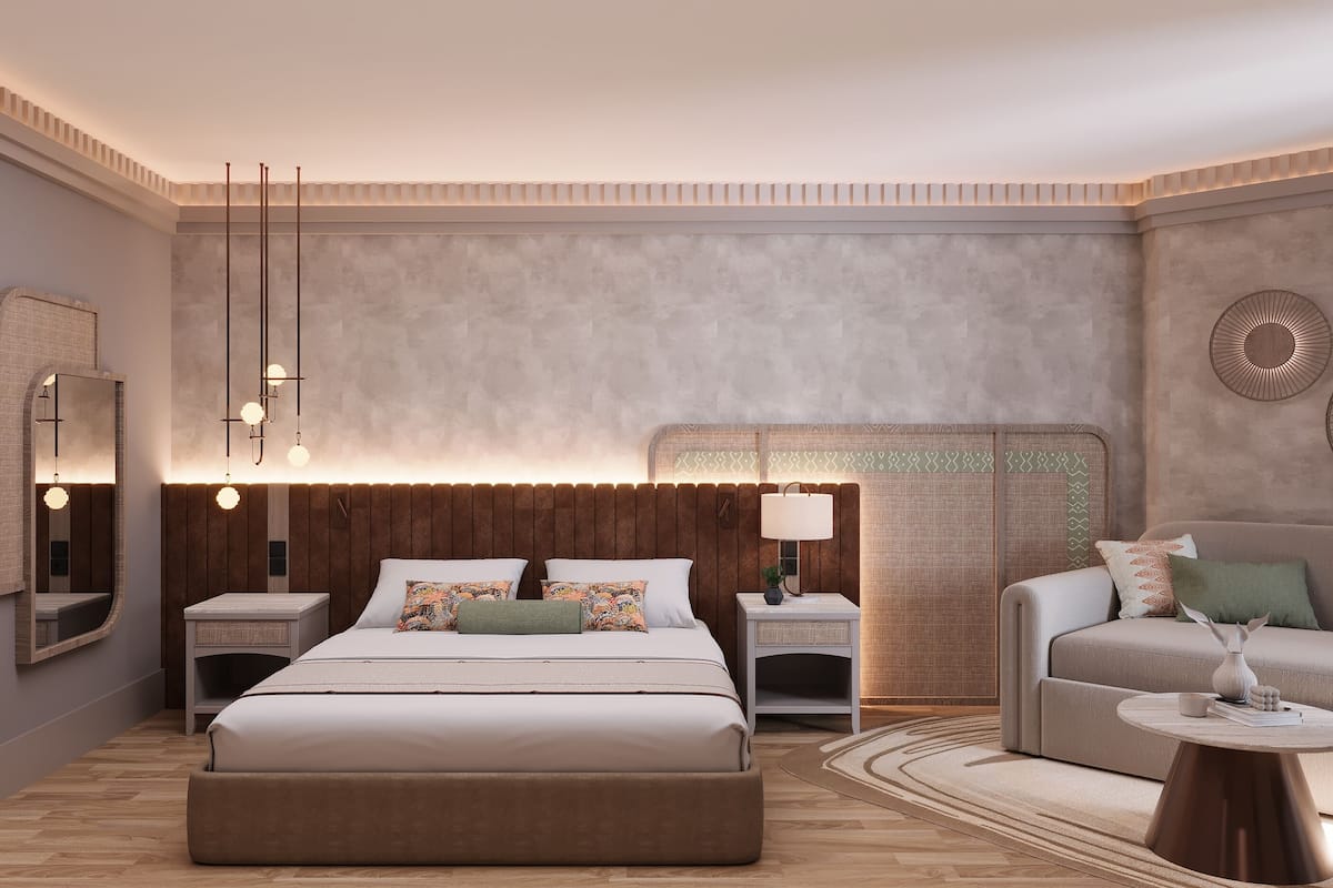 Deluxe Room Land view | Kostenlose Minibar, Zimmersafe, kostenloses WLAN, Bettwäsche