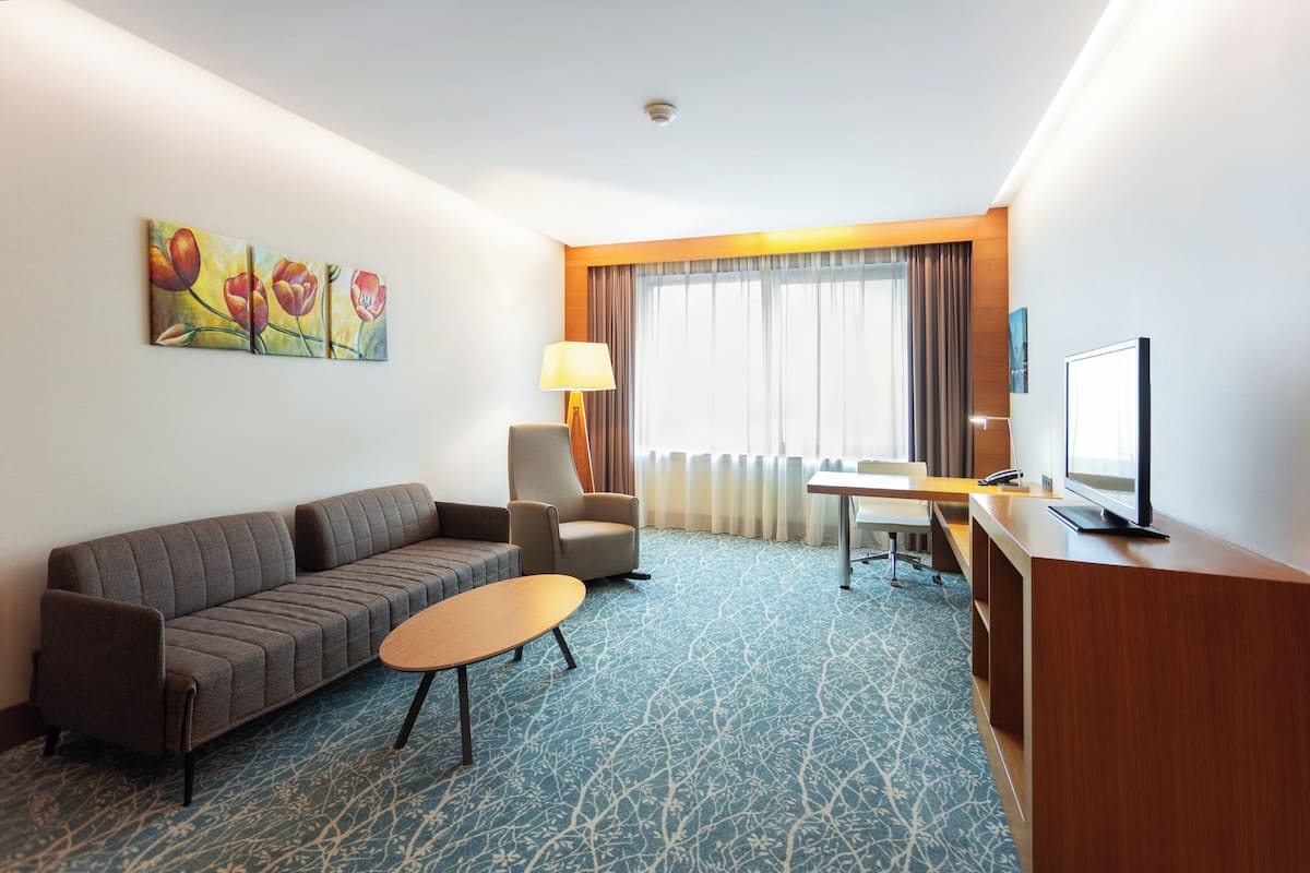 Suite, 1 King-Bett, Raucher, Stadtblick | Minibar, Zimmersafe, Schreibtisch, schallisolierte Zimmer