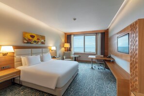 Minibar, pengeskab på værelset, skrivebord, lydisolering