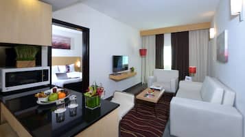 Executive Apartment, 2 Bedrooms | Living area | LCD TV