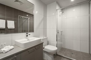 Free toiletries, hair dryer, towels, soap