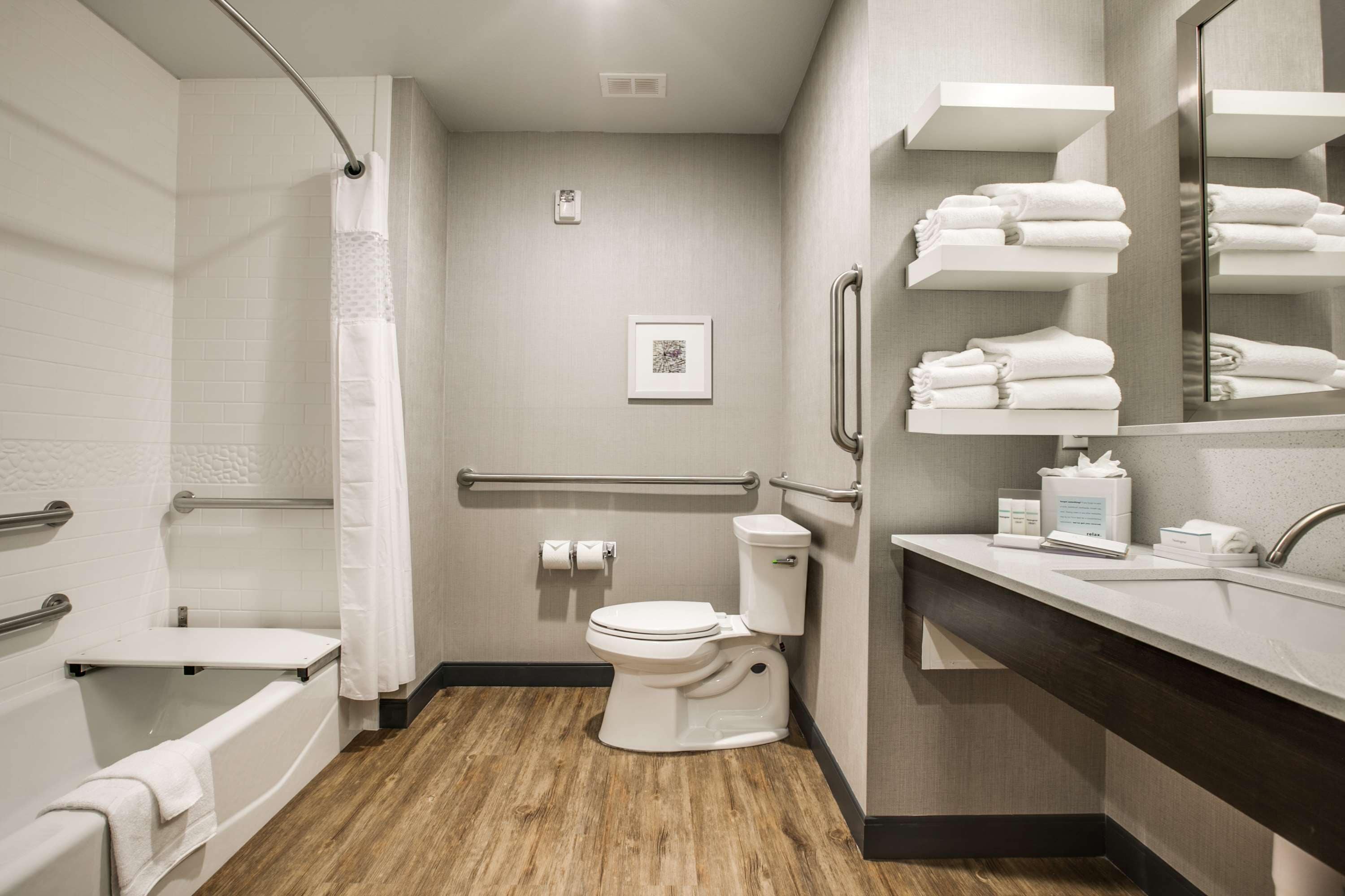 free toiletries, hair dryer, bathrobes, towels