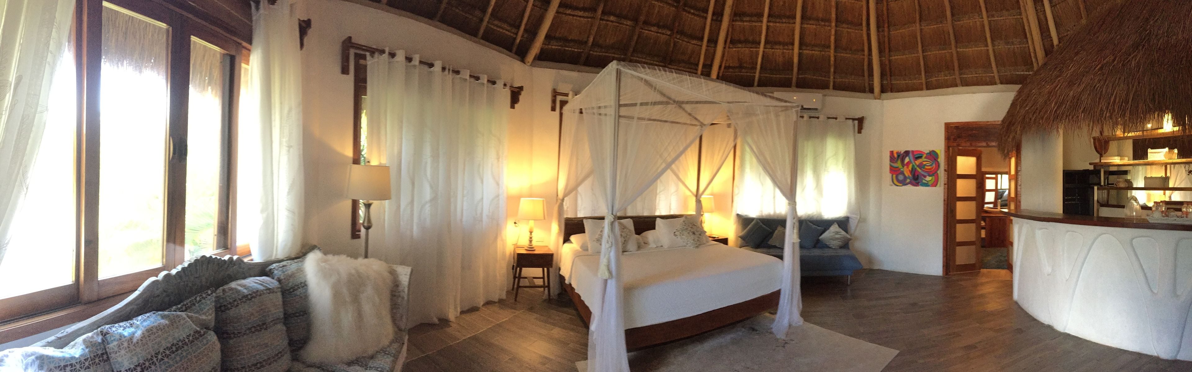 luxury room, 1 king bed with sofa bed, bathtub, garden view (master suite) | 1 bedroom, egyptian cotton sheets, premium bedding, memory-foam beds