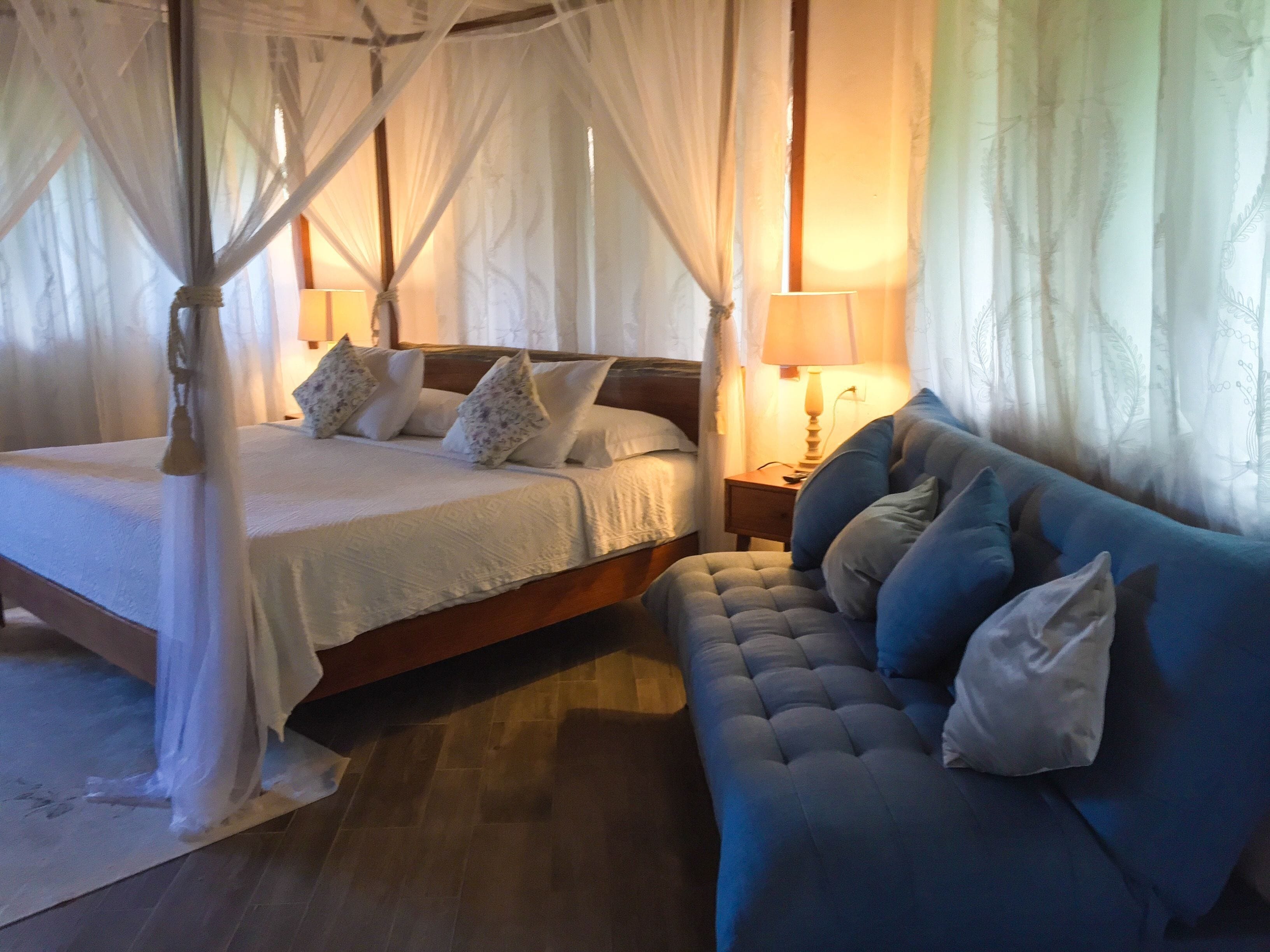 luxury room, 1 king bed with sofa bed, bathtub, garden view (master suite) | 1 bedroom, egyptian cotton sheets, premium bedding, memory-foam beds