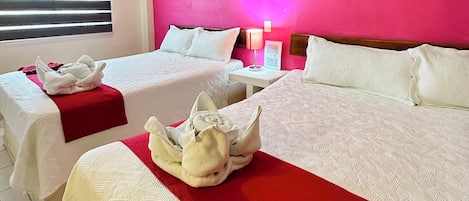 Family Room, 1 Bedroom | Down comforters, blackout drapes, iron/ironing board, free WiFi