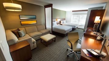 Room (2 Queen Beds with Sofa bed) | Premium bedding, in-room safe, desk, soundproofing