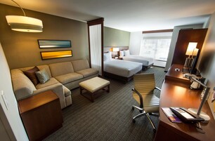 Room (2 Queen Beds with Sofa bed) | Premium bedding, in-room safe, desk, soundproofing