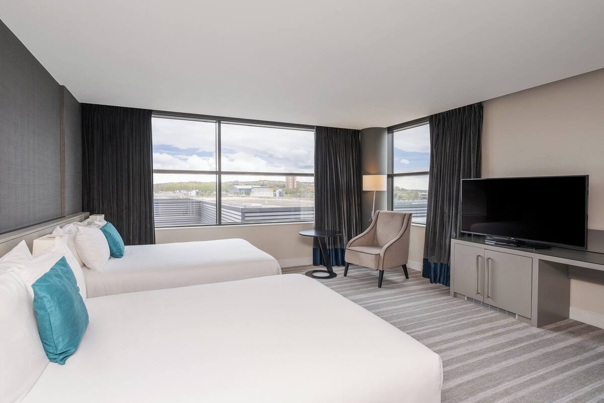 standard room, 2 double beds | 1 bedroom, egyptian cotton sheets, premium bedding, minibar