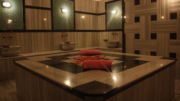 Turkkilainen sauna, 3 hoitohuonetta, hierontapalveluita