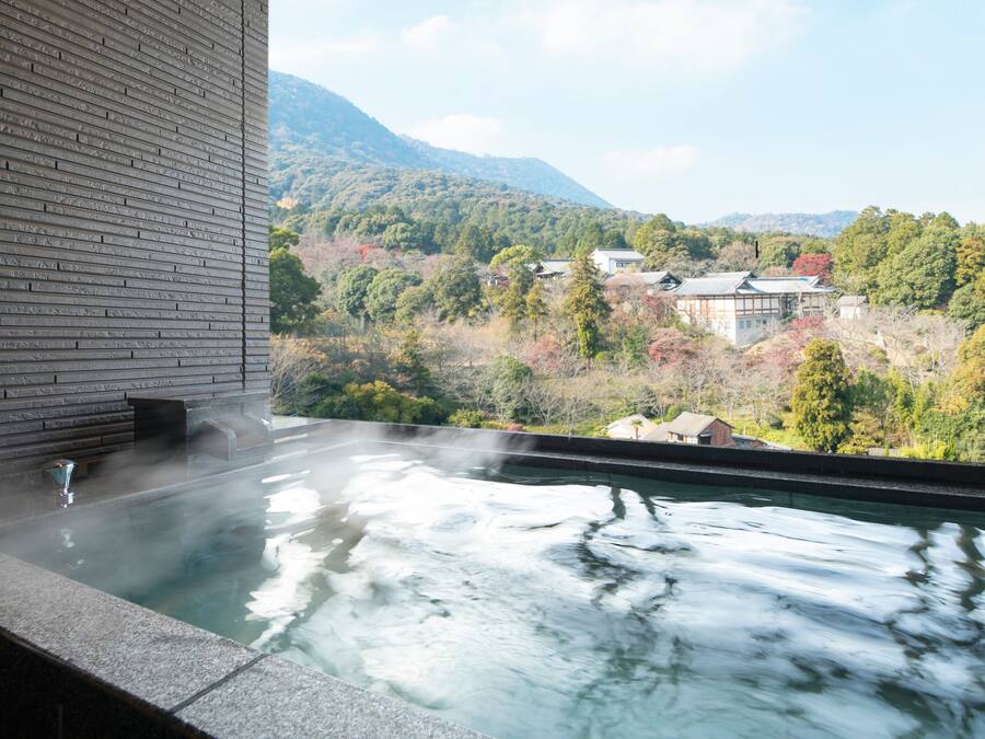 HATSUNE Premium, Twin Room with Open-Air Bath, Non Smoking | Bathroom | Combined shower/bathtub, free toiletries, hair dryer, slippers