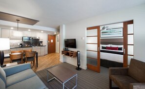 Suite, 1 King Bed with Sofa bed, Kitchen | Living area - West Coast Suites at UBC (Vancouver)
