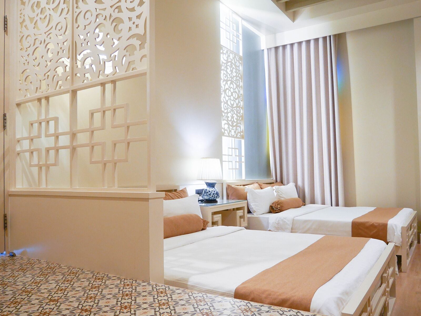 deluxe room - two double beds | hypo-allergenic bedding, in-room safe, desk, blackout curtains