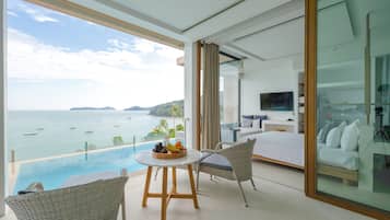 Panoramic Pool Villa Room | Hochwertige Bettwaren, Minibar (mit einigen kostenlosen Artikeln)