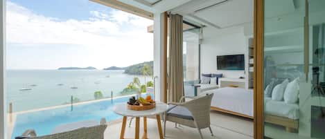 Panoramic Pool Villa Room | Premium bedding, free minibar items, in-room safe, desk