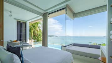 Panoramic Pool Villa Room | Literie de qualité supérieure, mini-bar avec articles gratuits