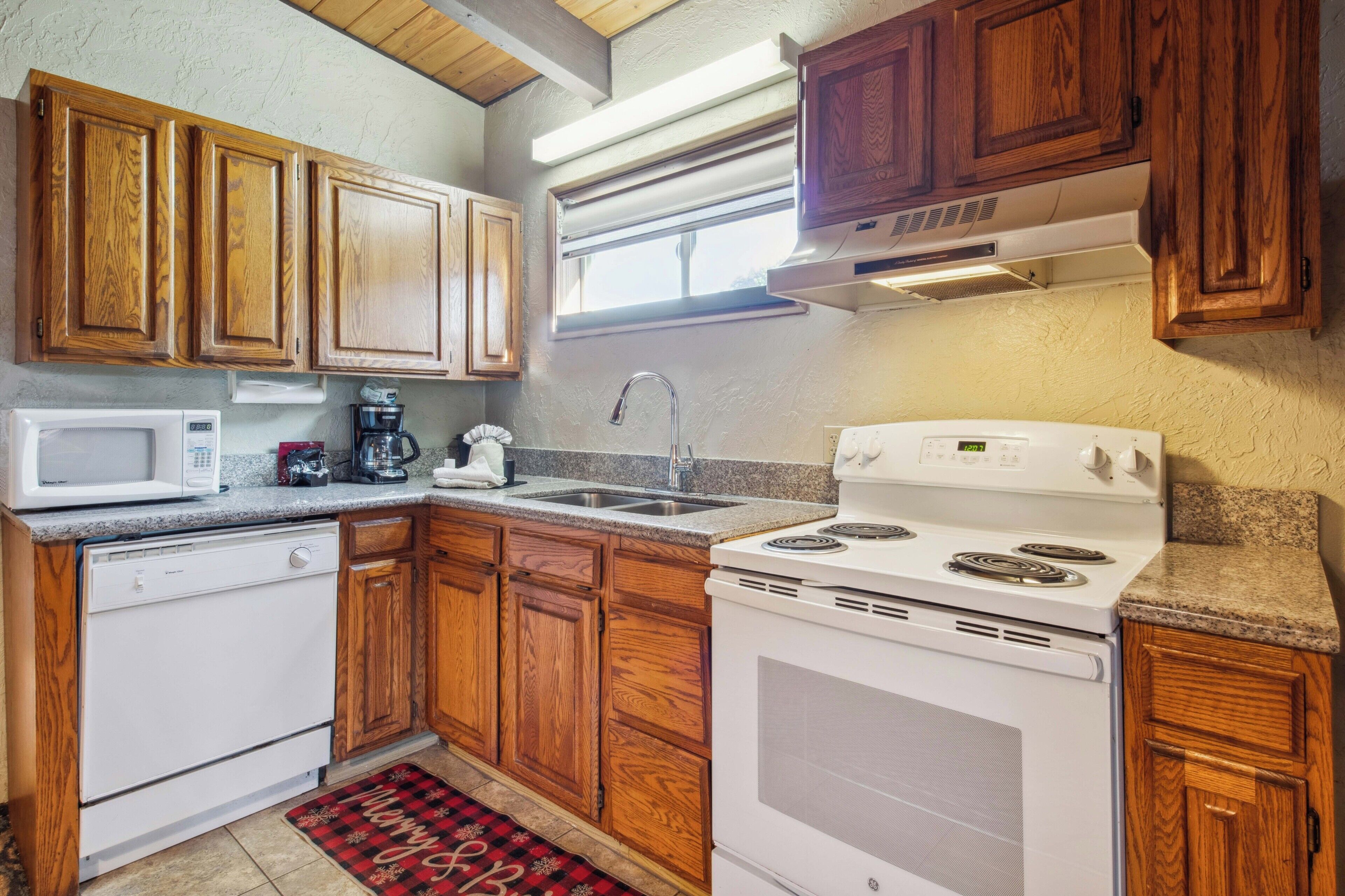 two bedroom suite kitchen pet friendly | private kitchen | fridge, microwave, coffee/tea maker