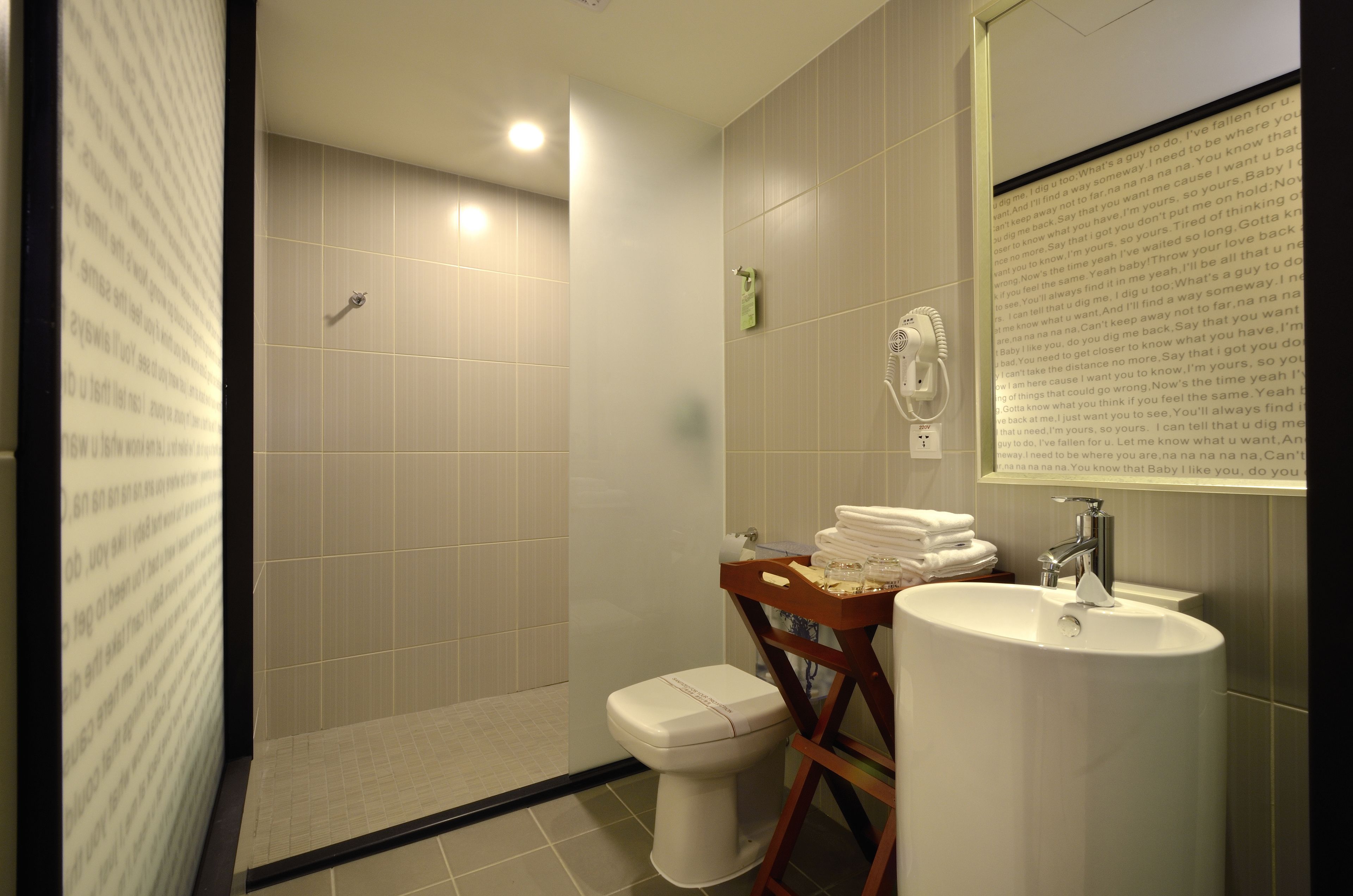 standard room | bathroom | shower, free toiletries, hair dryer, slippers
