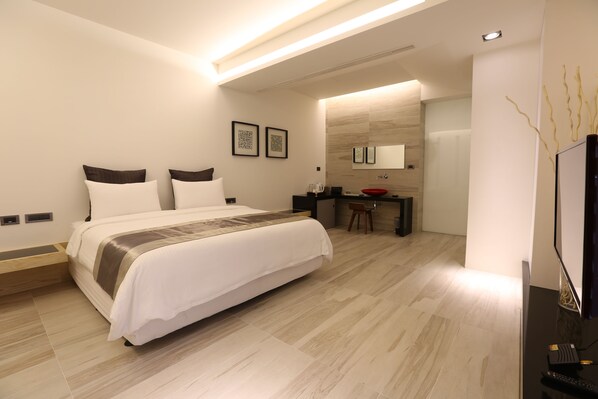 Premium bedding, memory-foam beds, individually decorated