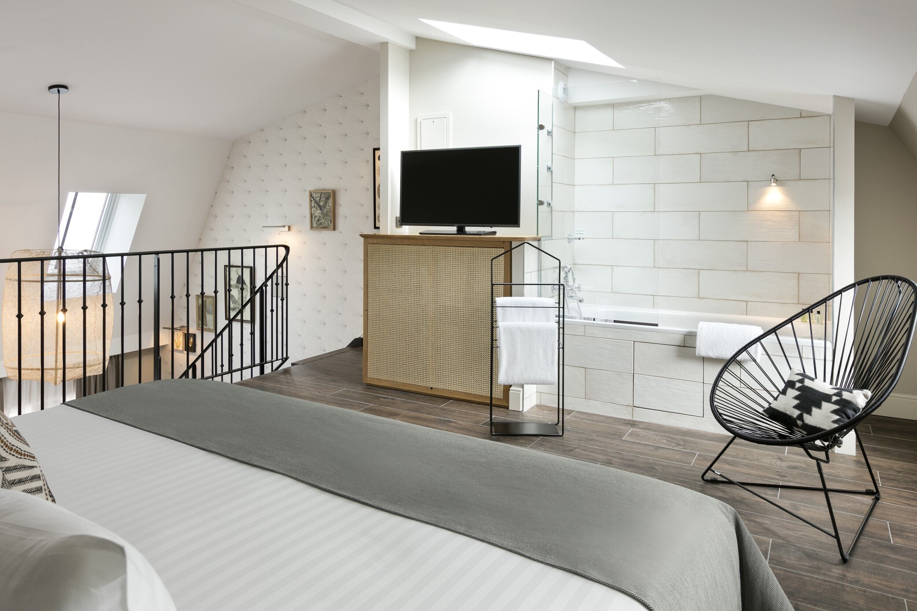 Egyptian cotton sheets, premium bedding, minibar, in-room safe