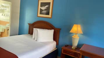 Desk, free WiFi, bed sheets