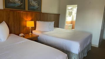 Desk, free WiFi, bed sheets