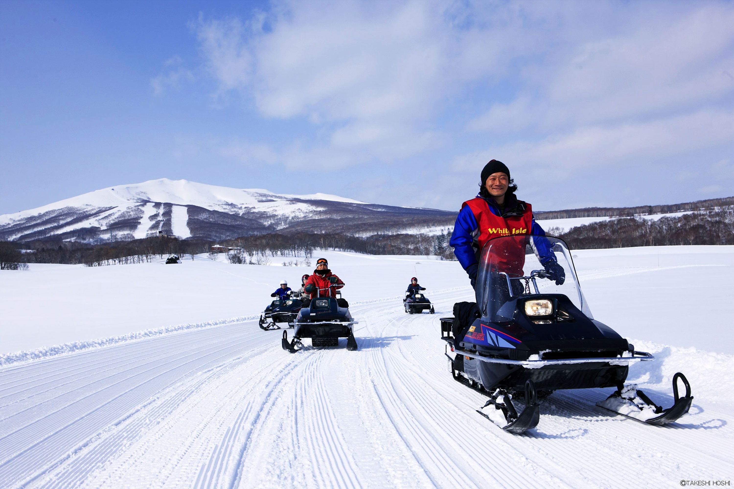 Snowmobile riding