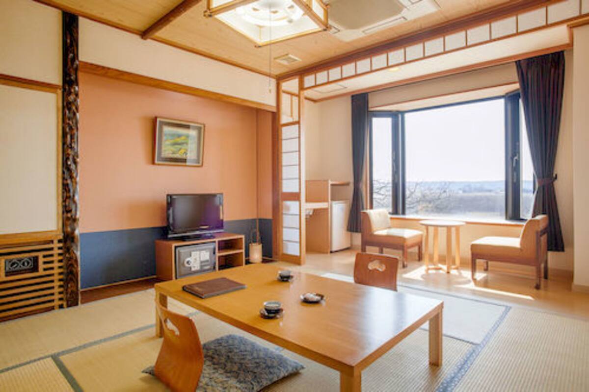 Japanese Style Room, 10 Tatami-mats, (Rural side), Non Smoking | In-room safe, iron/ironing board (on request), WiFi (free), bed sheets