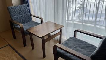Japanese-style Triple Room, Ocean View | In-room safe, iron/ironing board, free WiFi, bed sheets
