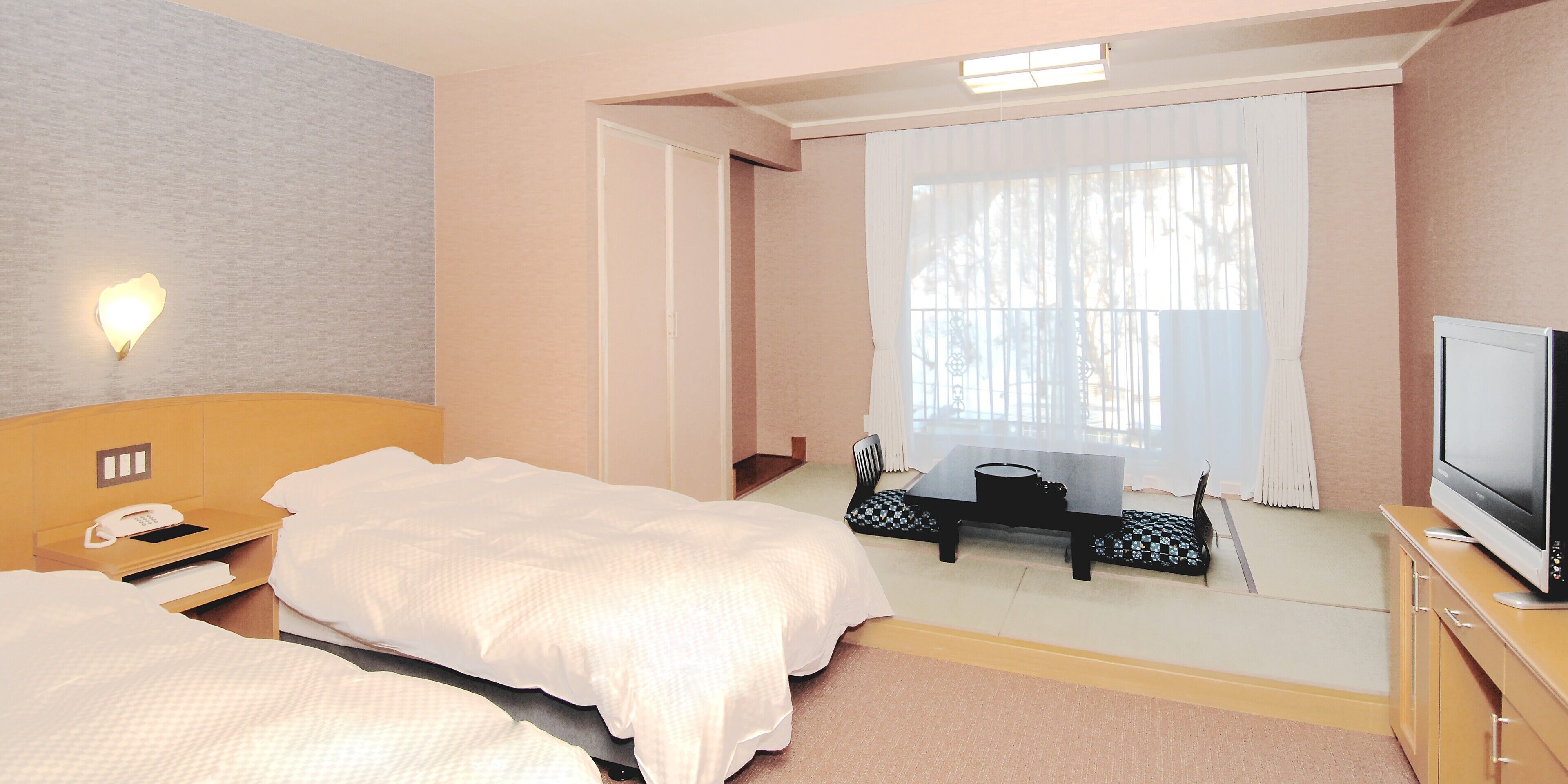 Chambre quadruple de style japonais, vue montagne