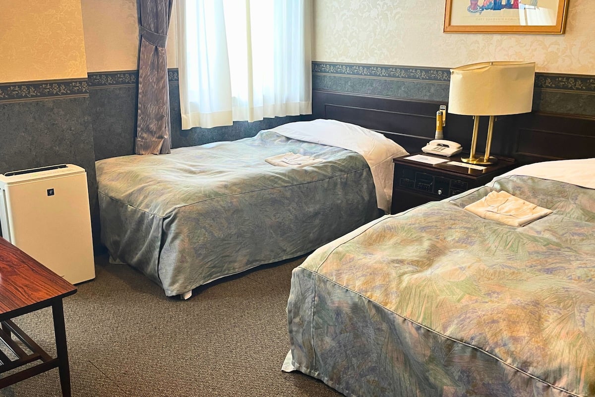 Twin kamer, uitzicht op de stad | 1 slaapkamer, een bureau, gratis wifi