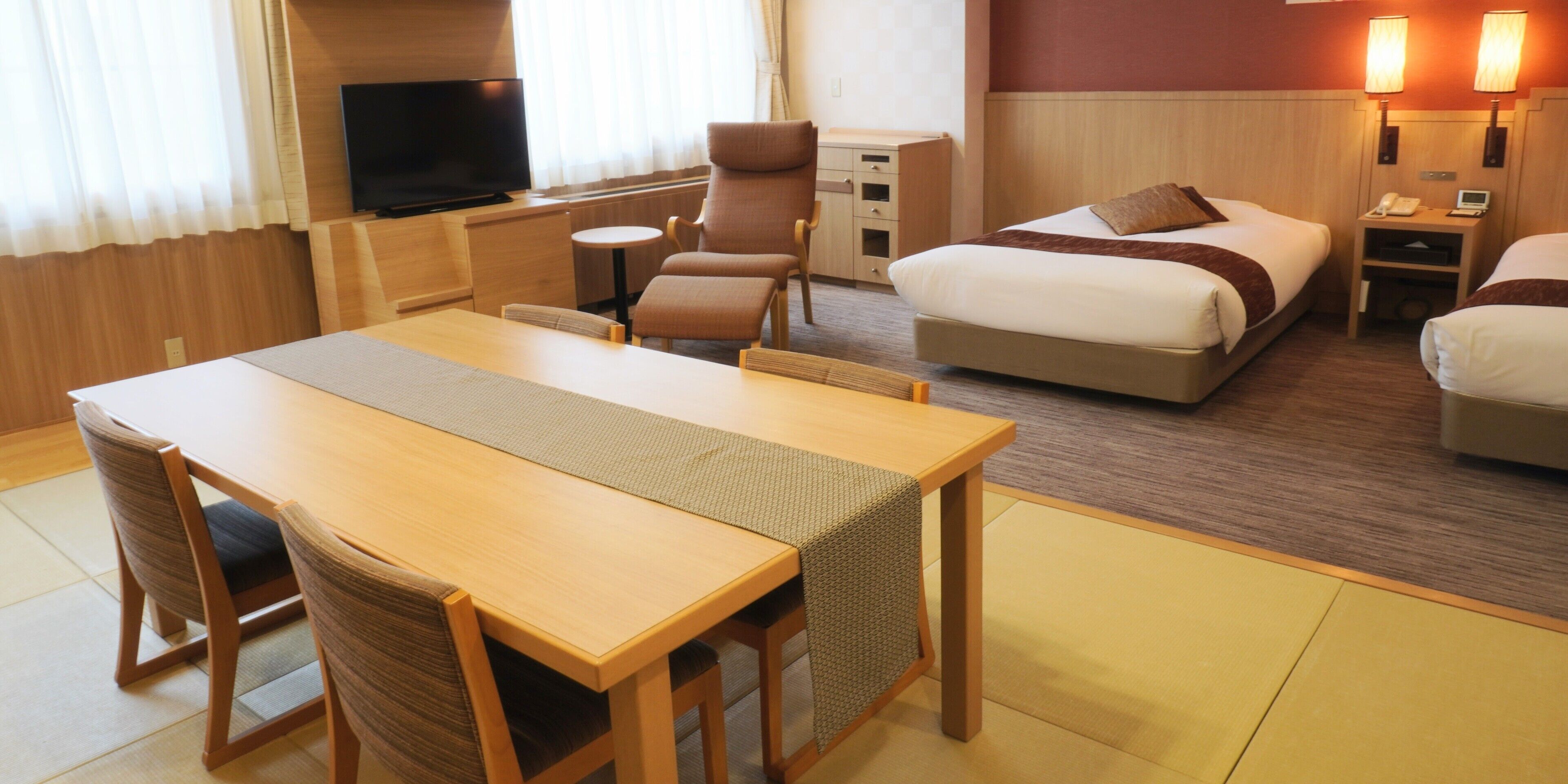 Japanese Western Style Room Non-Smoking | In-room safe, iron/ironing board, bed sheets