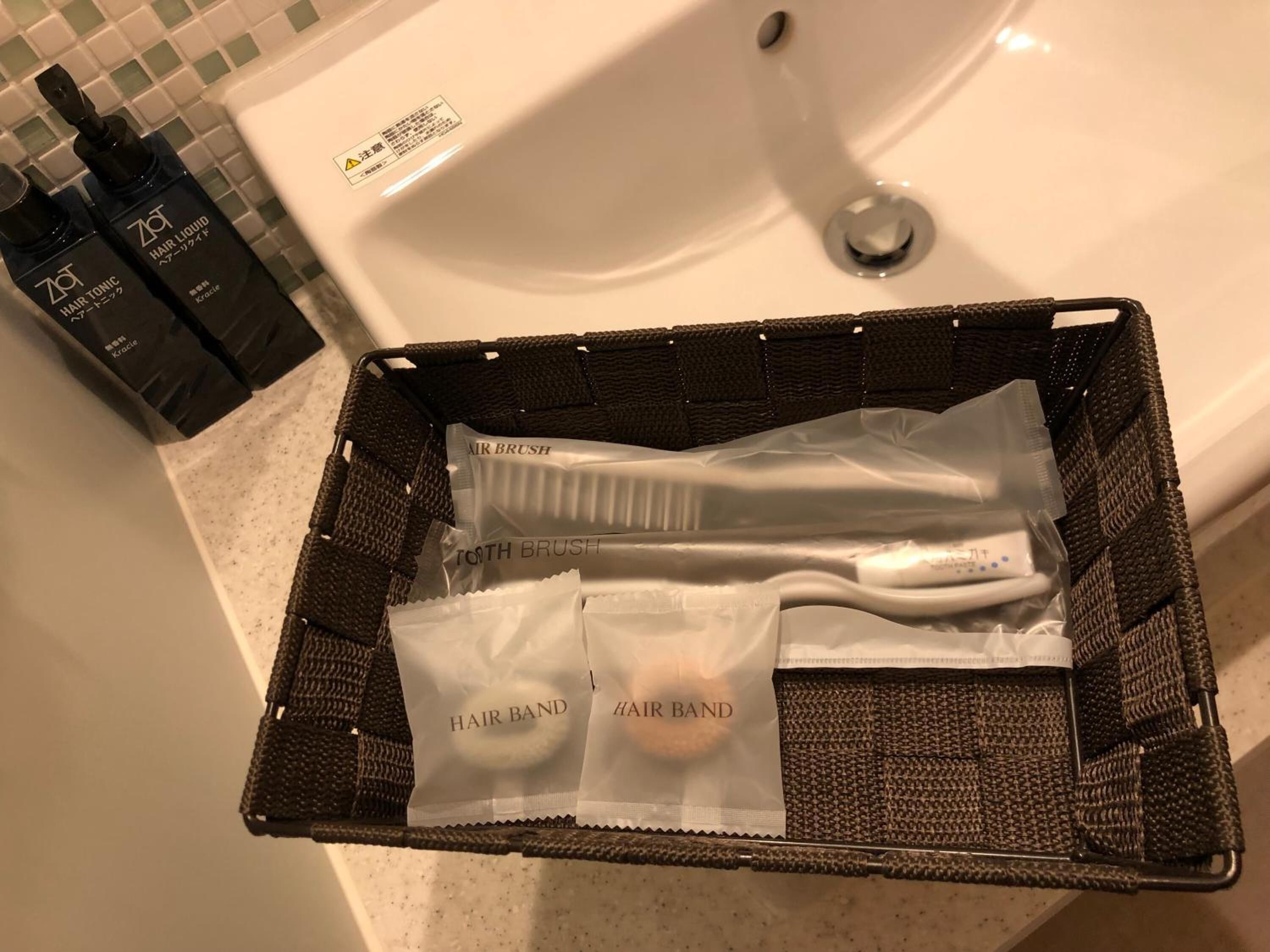 Slippers, electronic bidet, towels