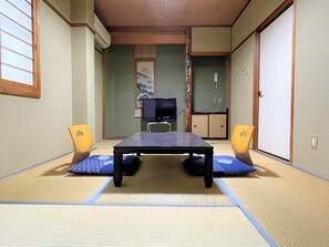 Japanese Style Room for 2 People, Shared Toilet | In-room safe, bed sheets