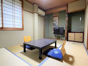 Japanese Style Room for 2 People, Shared Toilet | In-room safe, bed sheets