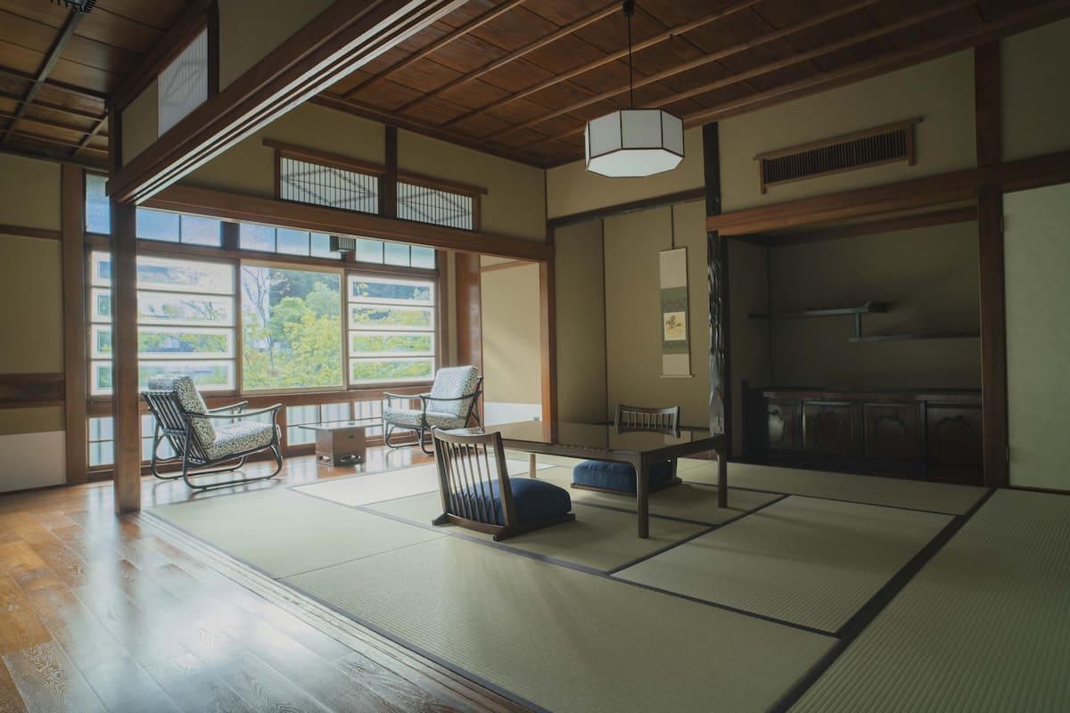 Traditionele Twin kamer (Japanese-Style, Open-Air Bath) | 1 slaapkamer, luxe beddengoed, donzen dekbedden, pillowtop-bedden