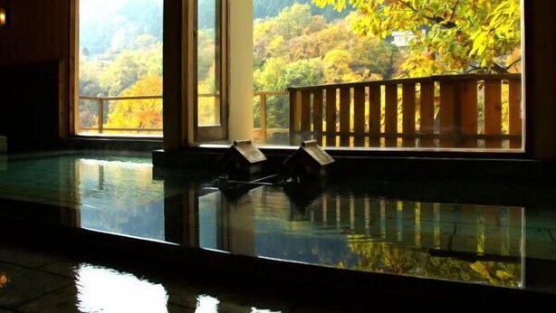 Une pièce dotée d’une grande fenêtre, d’une terrasse en bois et d’un plancher réfléchissant.