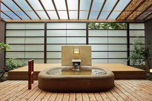 Japanese Western Style Room with Open-air bath, No elevator, Non-smoking | Bathroom | Free toiletries, hair dryer, slippers, bidet - Itoyanagi Koyado Yuwa (Fuefuki)