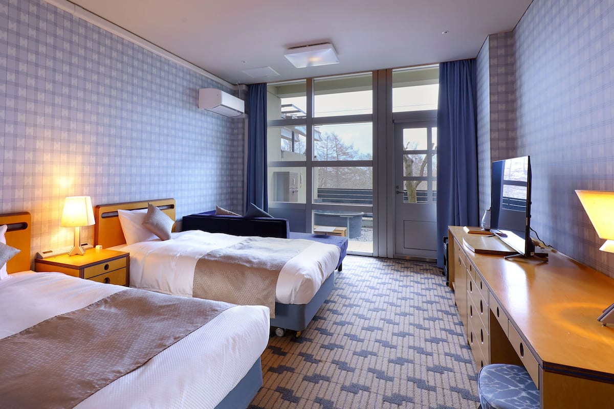 Suite Twin Room with Private Open Air Bath - Indoor Bath - Non-Smoking | In-room safe, desk, free WiFi, bed sheets