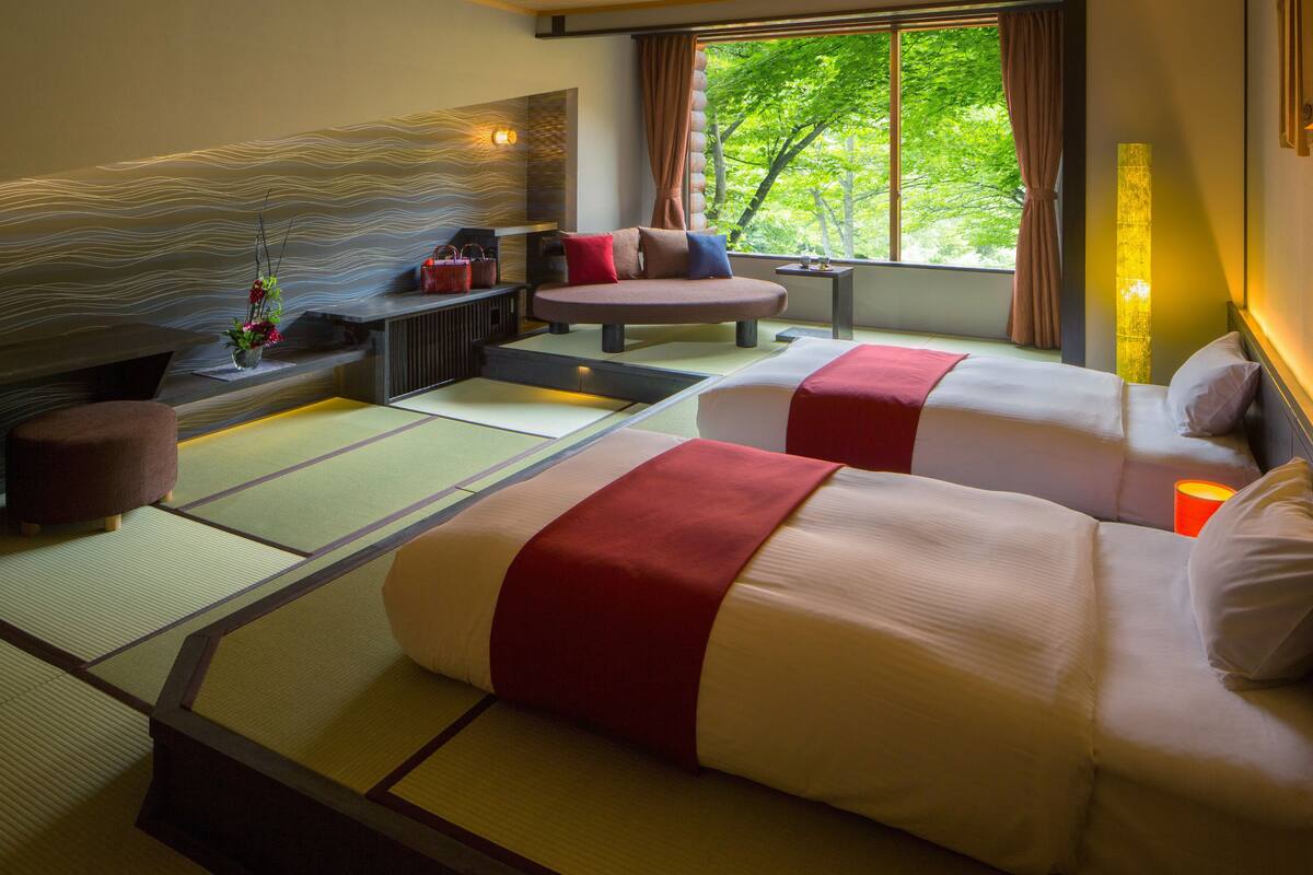 ห้องทราดิชันนัล (Japanese Style, Mountain stream side) | ตู้นิรภัยในห้องพัก, โต๊ะทำงาน, ผ้าม่านกันแสง, Wi-Fi ฟรี