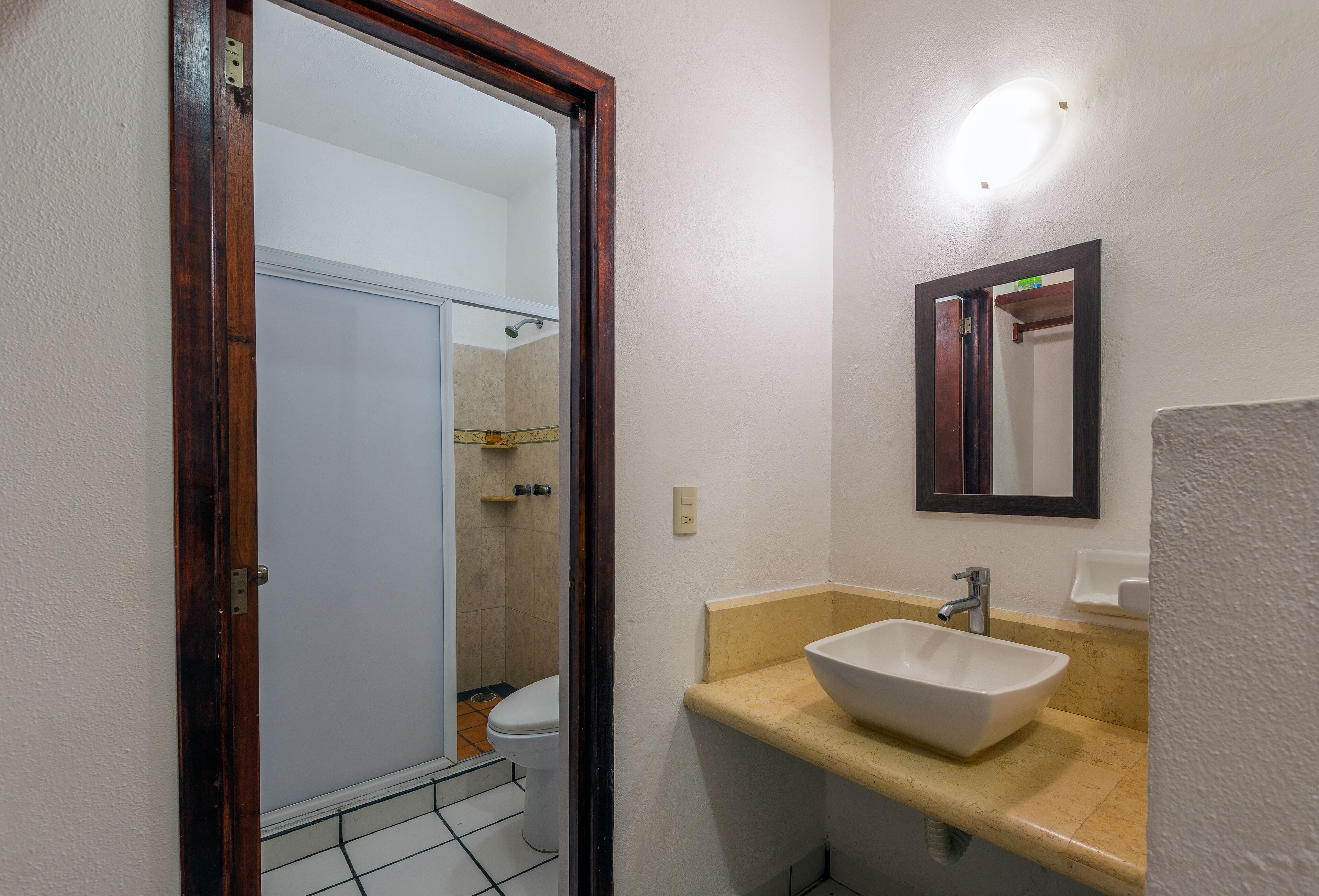 basic triple room | bathroom | shower, free toiletries, hair dryer, towels