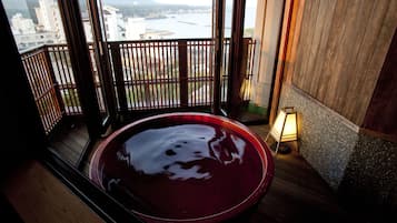 Japanese Style Family Room with Open Air Bath | Bathroom | Free toiletries, hair dryer, slippers, bidet