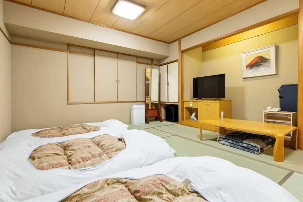 1 bedroom, desk, laptop workspace, iron/ironing board