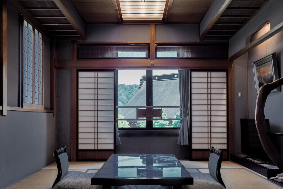 Habitación, no fumadores, vistas al río (Japanese style,6 years old and over) | 1 dormitorio, minibar con artículos gratuitos, caja fuerte y escritorio