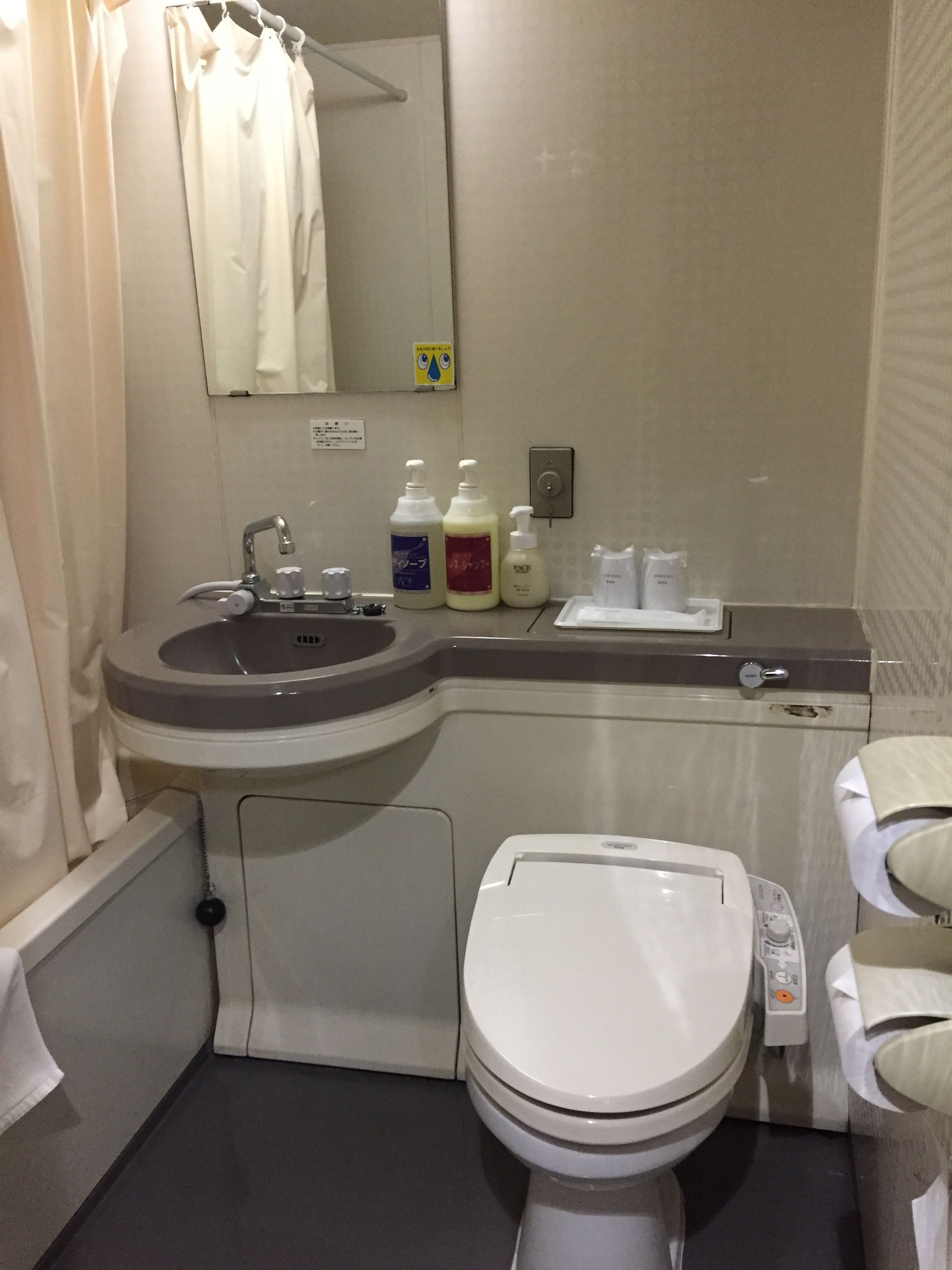 twin room | bathroom | combined shower/bathtub, hair dryer, slippers, electronic bidet
