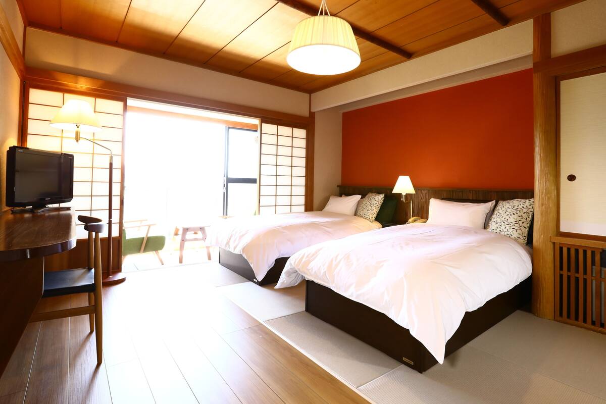 Japanese Style Bed - Type B | In-room safe, desk, free WiFi